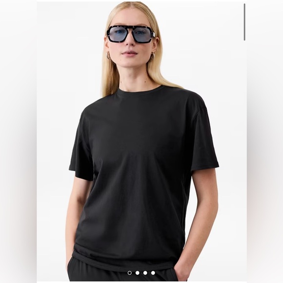 Athleta Tops - NWT Athleta True Cotton Tee - Black - Medium